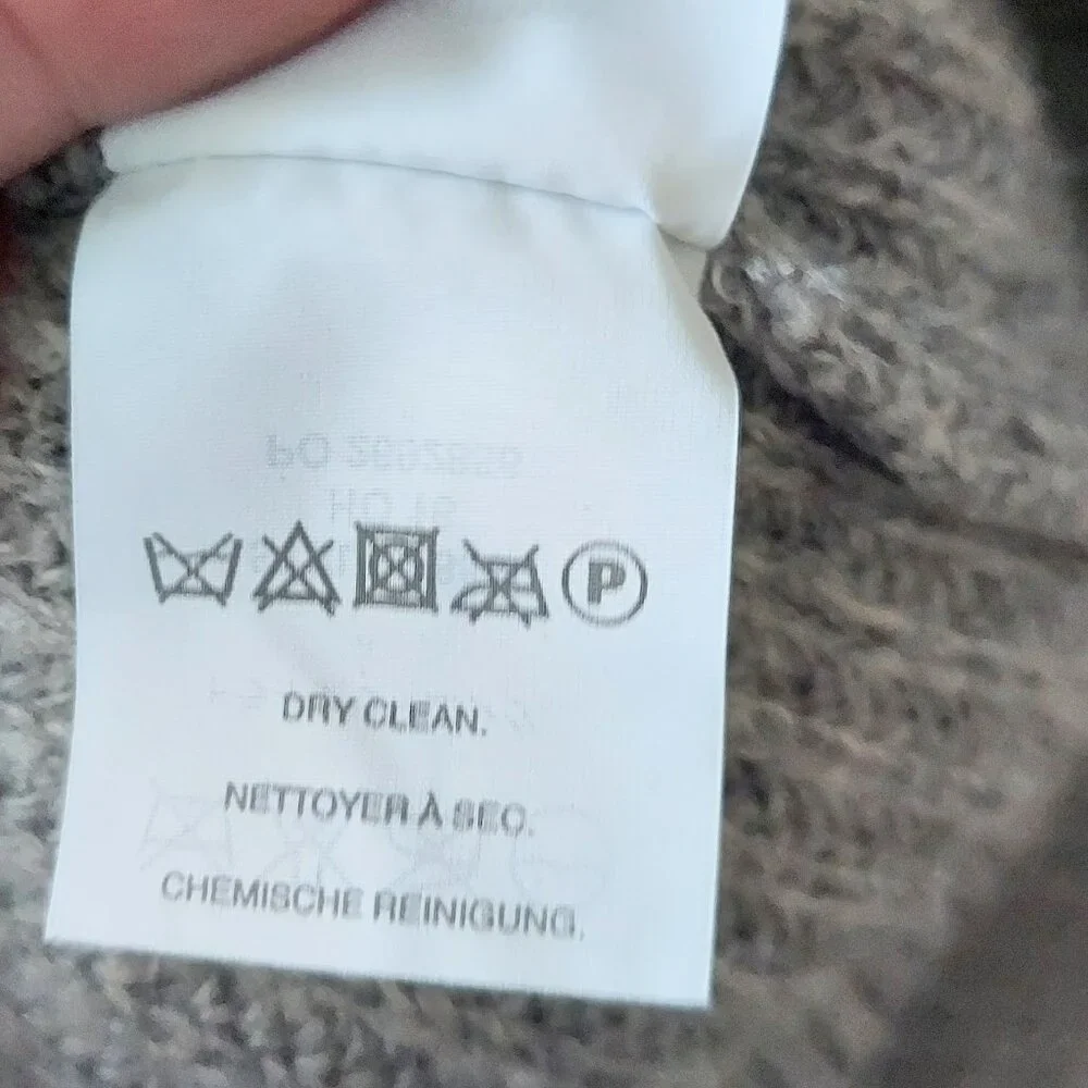 J. Crew Wool Blend Sweater Gray Neck Bow Womens Small